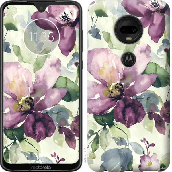 

Чехол на Motorola Moto G7 Цветы акварелью (04798)