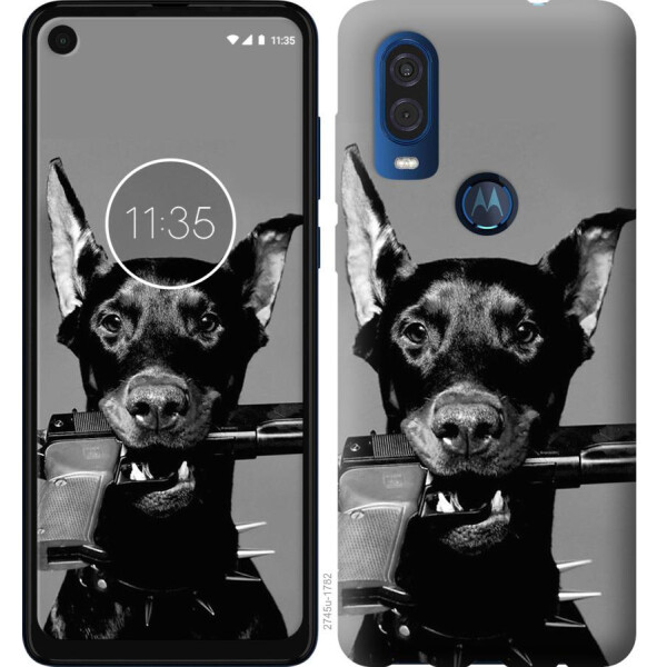 

Чехол на Motorola One Vision Доберман (04798)