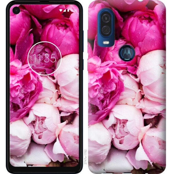 

Чехол на Motorola One Vision Розовые пионы (04798)