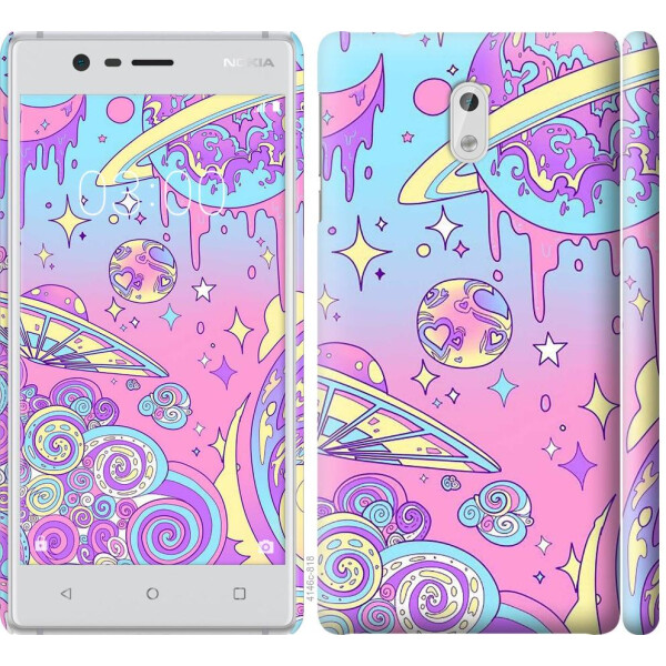 

Чехол на Nokia 3 Розовая галактика (04798)