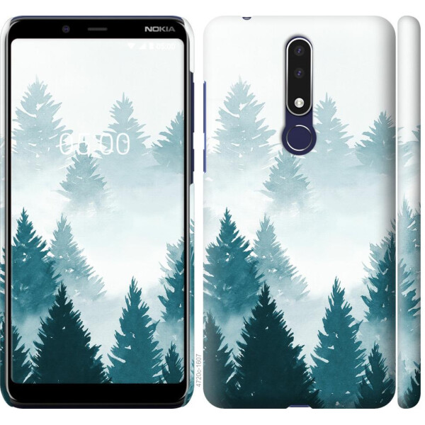 

Чехол на Nokia 3.1 Plus Акварельные Елки (04798)