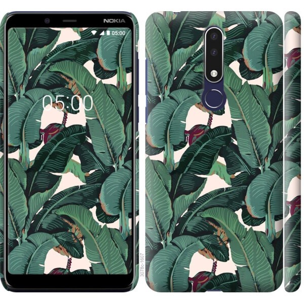 

Чехол на Nokia 3.1 Plus Банановые листья (04798)