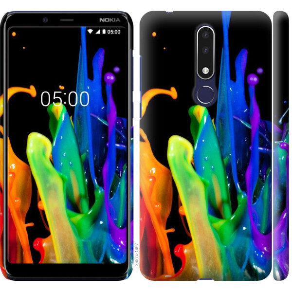 

Чехол на Nokia 3.1 Plus брызги краски (04798)