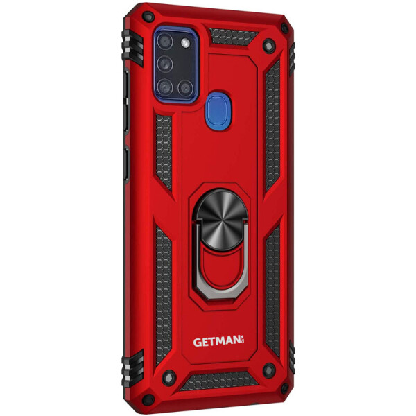 

Ударопрочный чехол GETMAN Serge Ring for Magnet для Samsung Galaxy A21s Красный (is_00000037704_2)