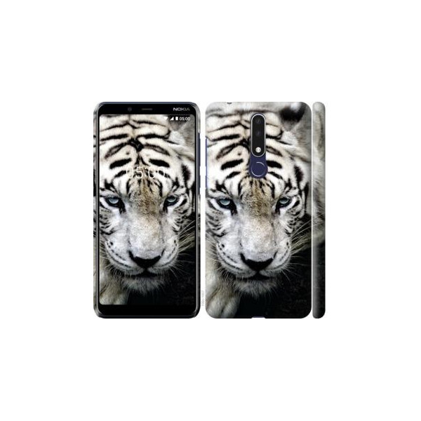 

Чехол на Nokia 3.1 Plus Грустный белый тигр (04798)