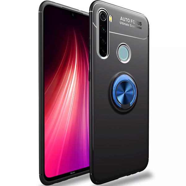 

TPU чехол Deen ColorRing под магнитный держатель (opp) для Xiaomi Redmi Note 8 Черный / Синий (is_00000037671_5)