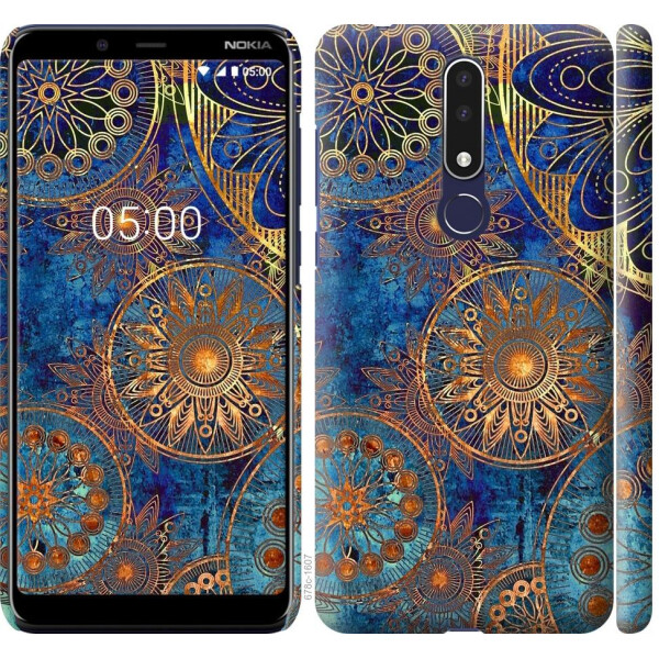 

Чехол на Nokia 3.1 Plus Золотой узор (04798)
