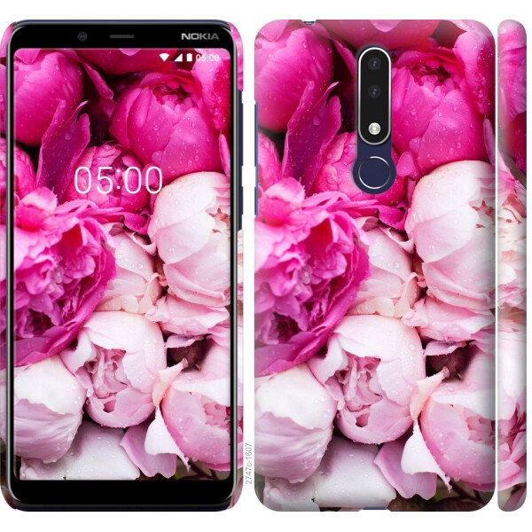 

Чехол на Nokia 3.1 Plus Розовые пионы (04798)