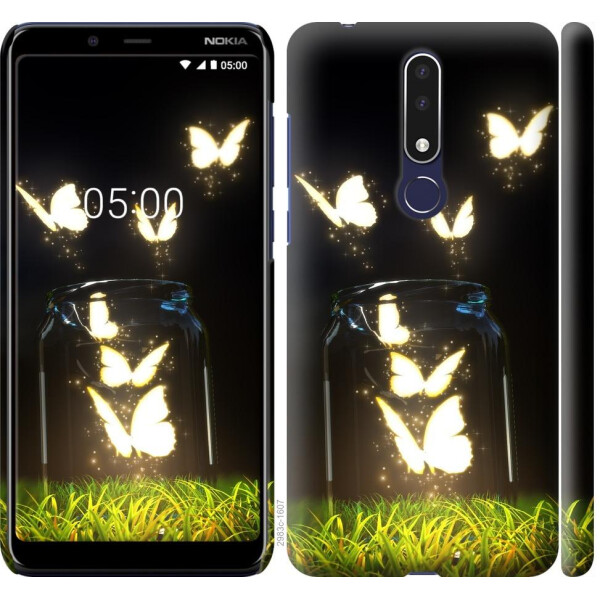 

Чехол на Nokia 3.1 Plus Светящиеся бабочки (04798)