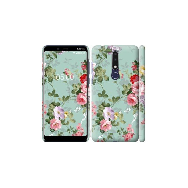 

Чехол на Nokia 3.1 Plus Цветочные обои 2 (04798)