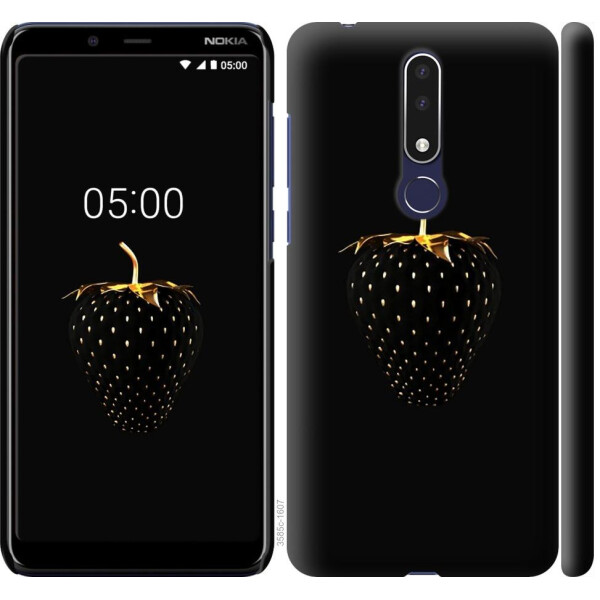 

Чехол на Nokia 3.1 Plus Черная клубника (04798)