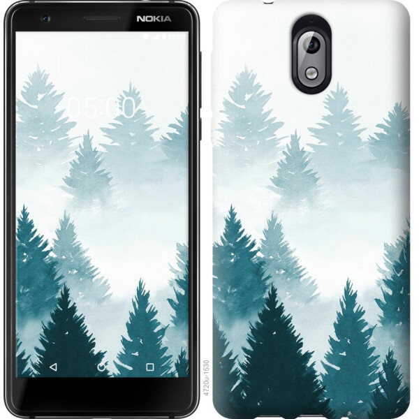 

Чехол на Nokia 3.1 Акварельные Елки (04798)