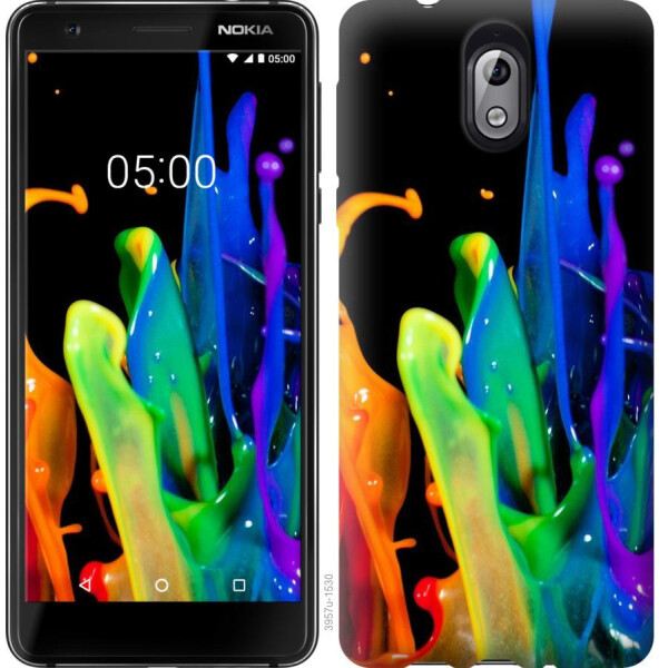 

Чехол на Nokia 3.1 брызги краски (04798)