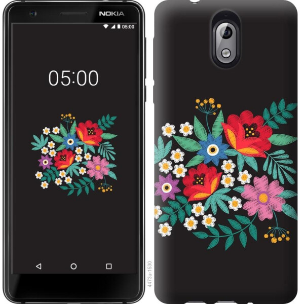 

Чехол на Nokia 3.1 Вышитые цветы (04798)