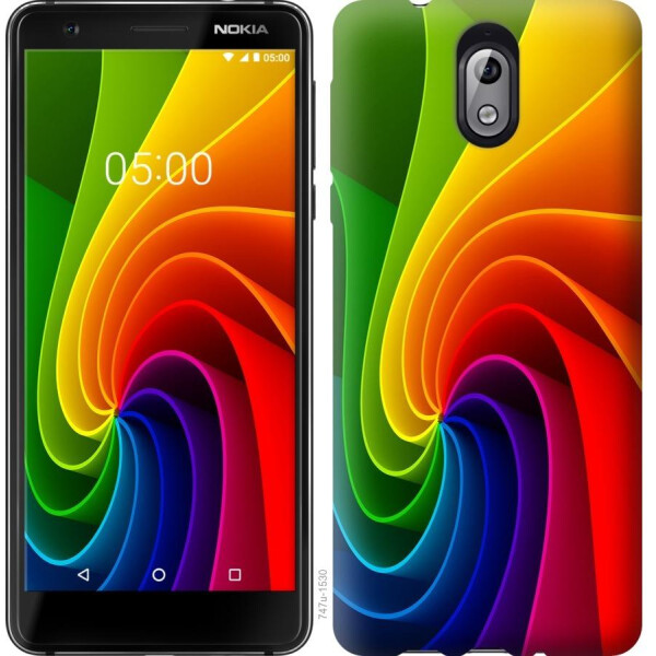 

Чехол на Nokia 3.1 Радужный вихрь (04798)