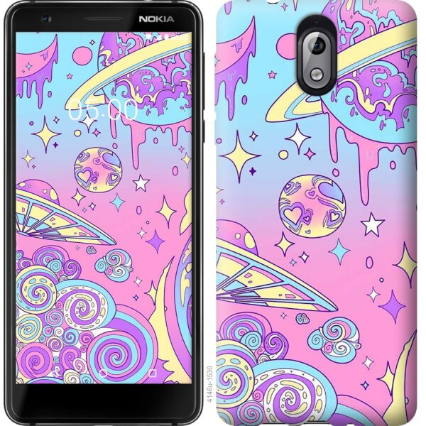 

Чехол на Nokia 3.1 Розовая галактика (04798)