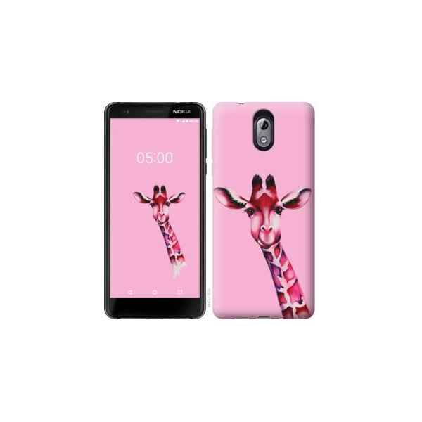 

Чехол на Nokia 3.1 Розовая жирафа (04798)