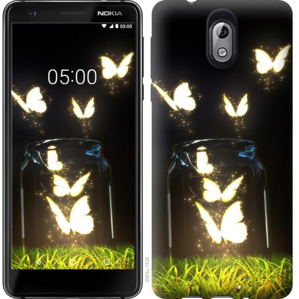 

Чехол на Nokia 3.1 Светящиеся бабочки (04798)