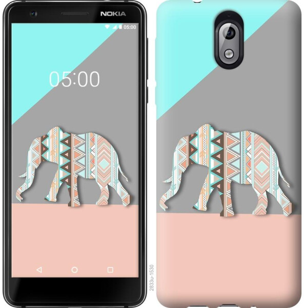 

Чехол на Nokia 3.1 Узорчатый слон (04798)