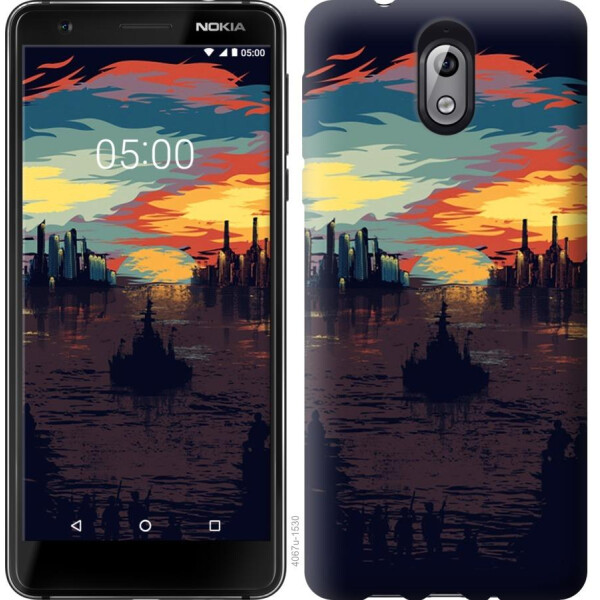 

Чехол на Nokia 3.1 Череп-абстракция (04798)