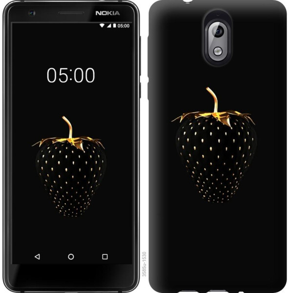 

Чехол на Nokia 3.1 Черная клубника (04798)