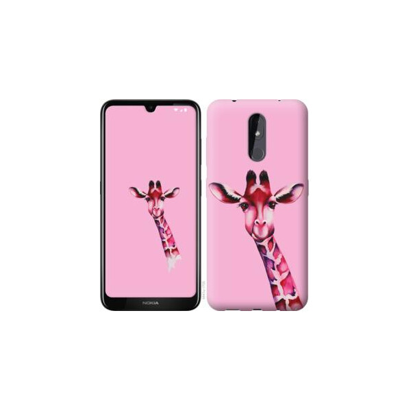 

Чехол на Nokia 3.2 Розовая жирафа (04798)