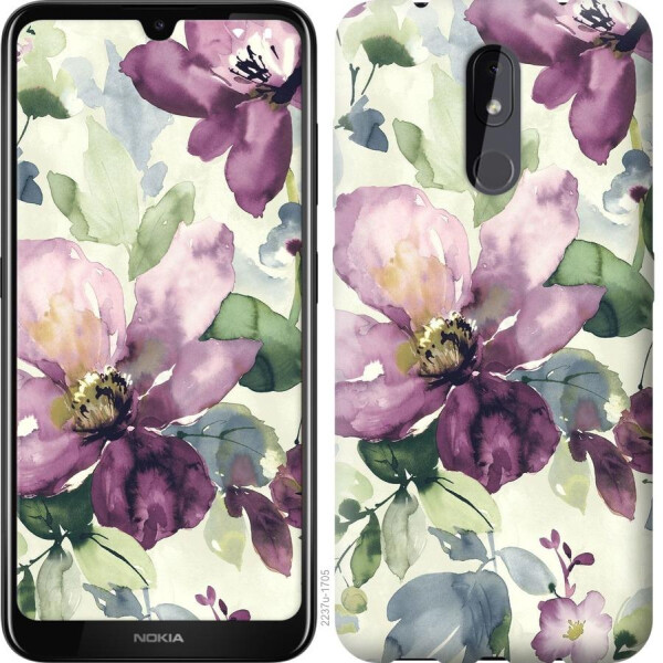 

Чехол на Nokia 3.2 Цветы акварелью (04798)