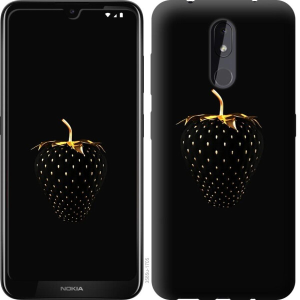 

Чехол на Nokia 3.2 Черная клубника (04798)