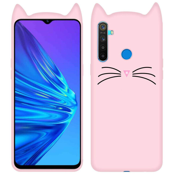 

Силиконовая накладка 3D Cat для Realme 5 Розовый (is_00000037074_2)