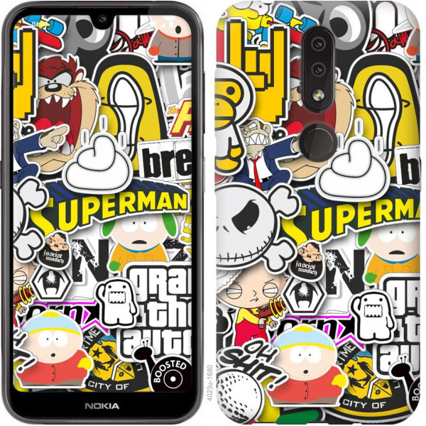 

Чехол на Nokia 4.2 Popular logos (04798)