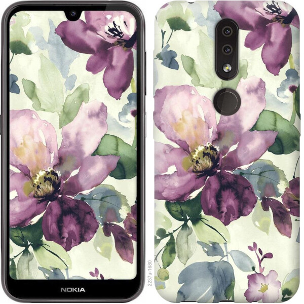 

Чехол на Nokia 4.2 Цветы акварелью (04798)