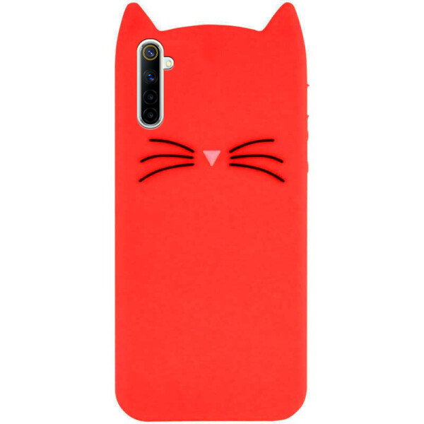 

Силиконовая накладка 3D Cat для Realme 6 Pro Красный (is_00000036657_1)