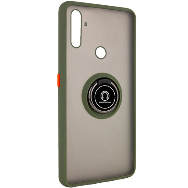 

TPU+PC чехол Deen ColorEdgingRing for Magnet для Realme C3 / 5S Оливковый (is_00000036458_3)