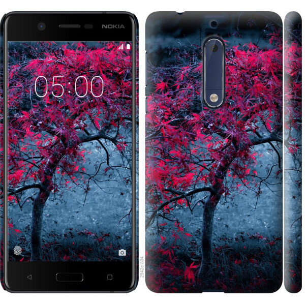 

Чехол на Nokia 5 Дерево с яркими листьями (04798)
