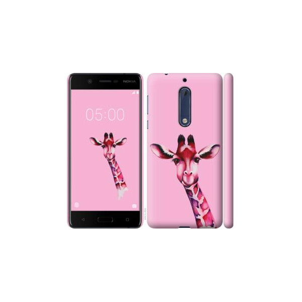 

Чехол на Nokia 5 Розовая жирафа (04798)