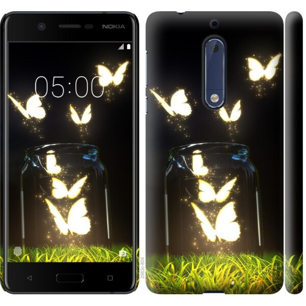 

Чехол на Nokia 5 Светящиеся бабочки (04798)