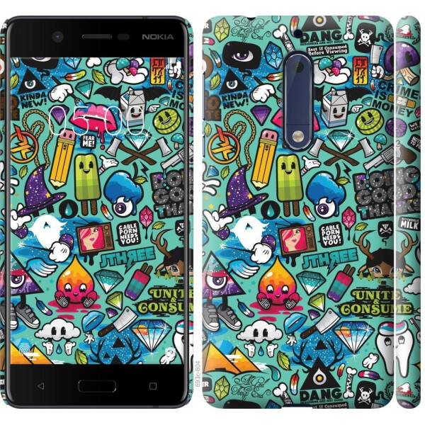 

Чехол на Nokia 5 Стикер бомбинг 1 (04798)