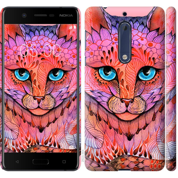 

Чехол на Nokia 5 Узорчатая кошка (04798)