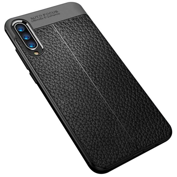 

TPU чехол фактурный (с имитацией кожи) для Huawei Y8p (2020) / P Smart S Черный (is_00000038129_4)