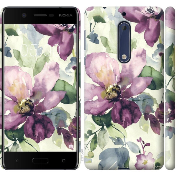 

Чехол на Nokia 5 Цветы акварелью (04798)