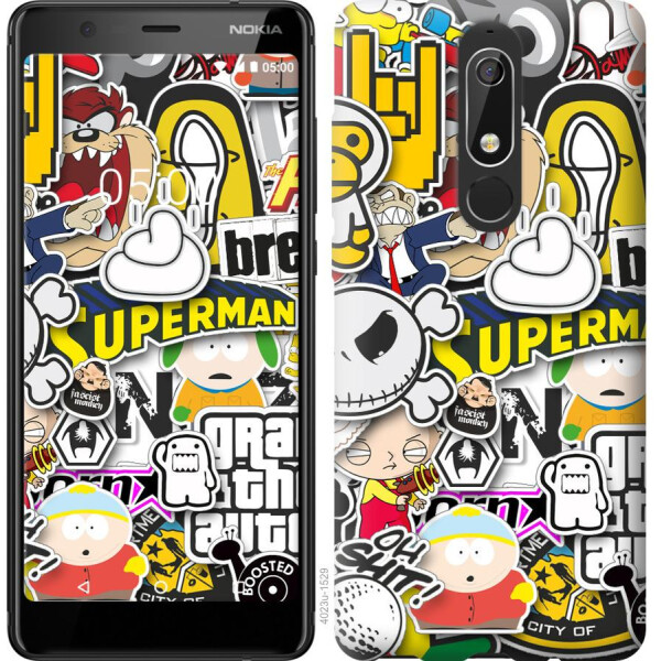 

Чехол на Nokia 5.1 Popular logos (04798)