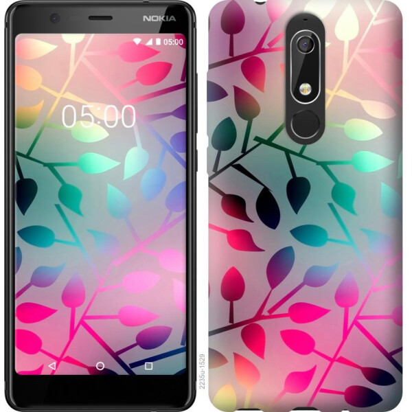 

Чехол на Nokia 5.1 Листья (04798)
