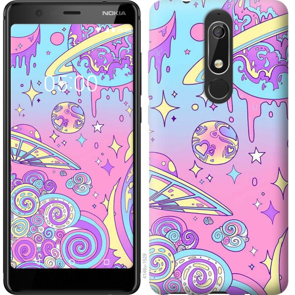 

Чехол на Nokia 5.1 Розовая галактика (04798)