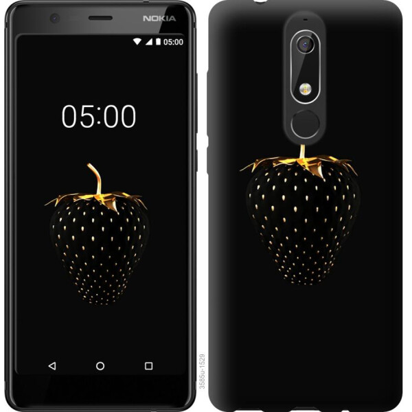 

Чехол на Nokia 5.1 Черная клубника (04798)