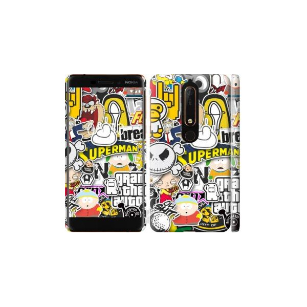 

Чехол на Nokia 6 2018 Popular logos (04798)