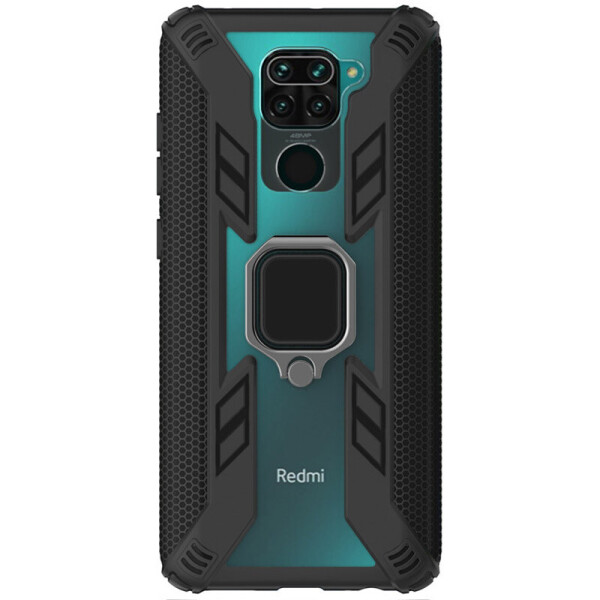 

Ударопрочный чехол Combo Ring for Magnet для Xiaomi Redmi Note 9 / Redmi 10X Черный (is_00000037919_6)