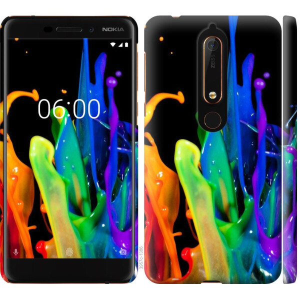 

Чехол на Nokia 6 2018 брызги краски (04798)