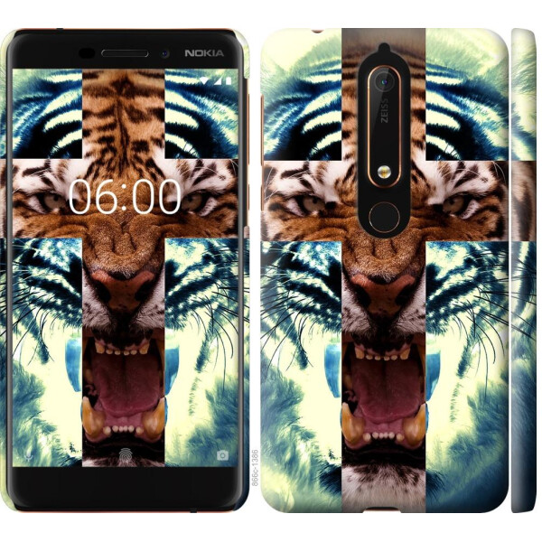 

Чехол на Nokia 6 2018 Злой тигр (04798)
