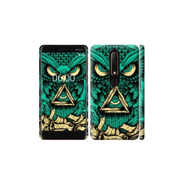 

Чехол на Nokia 6 2018 Сова Арт-тату (04798)