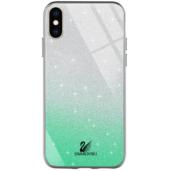 

TPU+Glass чехол Swarovski для Apple iPhone X / XS (5.8") Бирюзовый (is_00000033108_7)